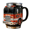 Fire Truck Novelty Coffee Mug – Resin & Stainless Steel Novelty Coffee Mug Axl A 201-300ml