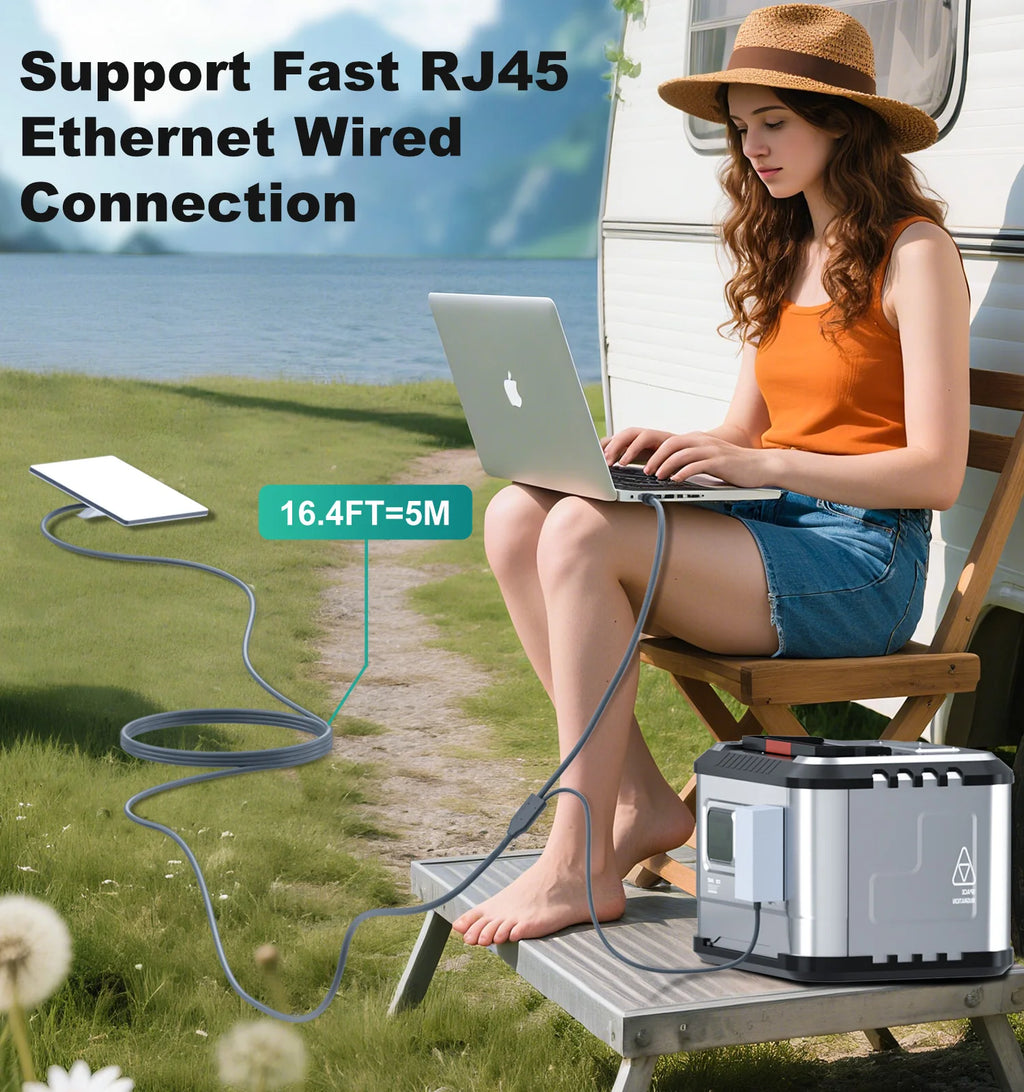 Starlink Mini 2-in-1 Cable 16.4FT DC/USB-C & RJ45 Ethernet Ethernet Power Cable Axl