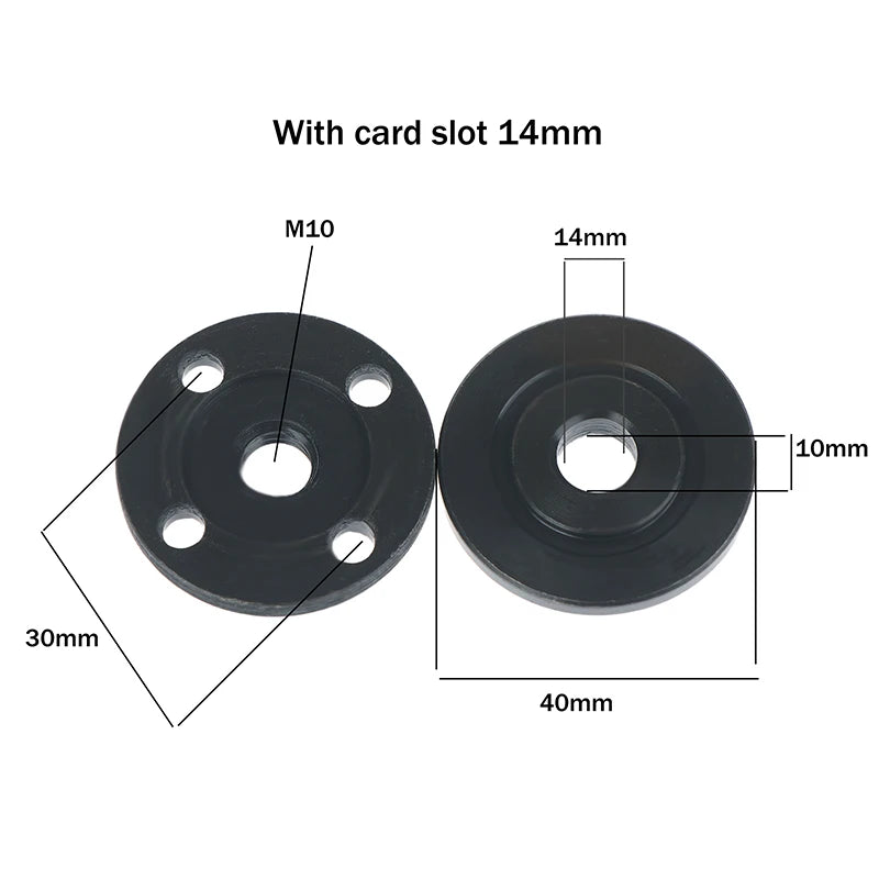 Angle Grinder Inner Flange & Outer Lock Nut – 20mm & 22mm Bore Grinder Flange Set Axl Black
