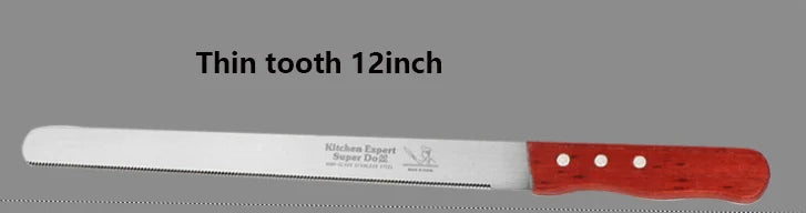 Stainless Steel Bread Knife 8–14 Inch | Serrated Cake Slicer Bread Knife Axl thin tooth 12inch
