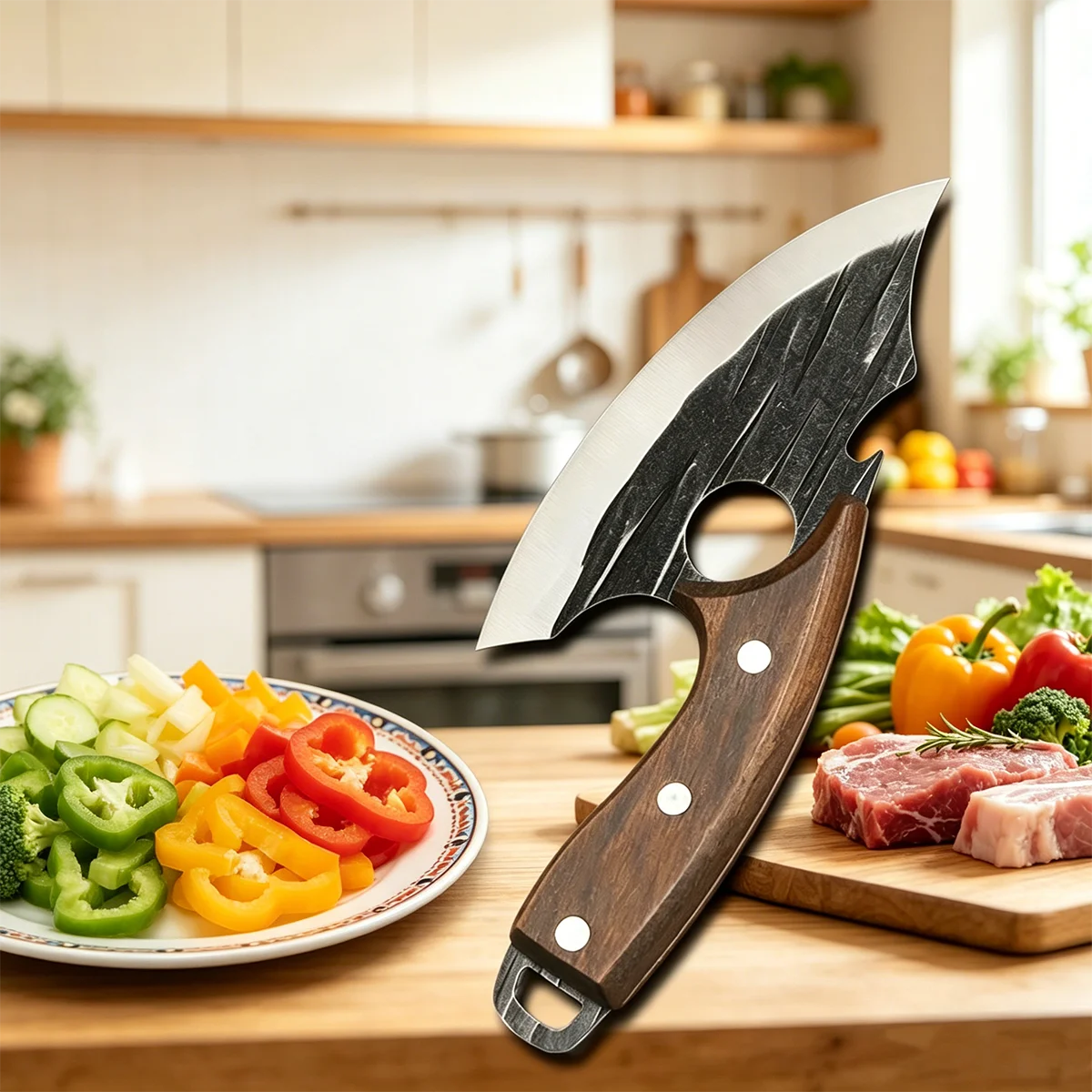 Professional Fish Boning Knife – Stainless Steel Meat Cleaver Boning Knife Axl