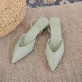 Women's Pointed Toe Ankle Strap Heeled Sandals | Minimalist Heeled Sandals Axl green 34
