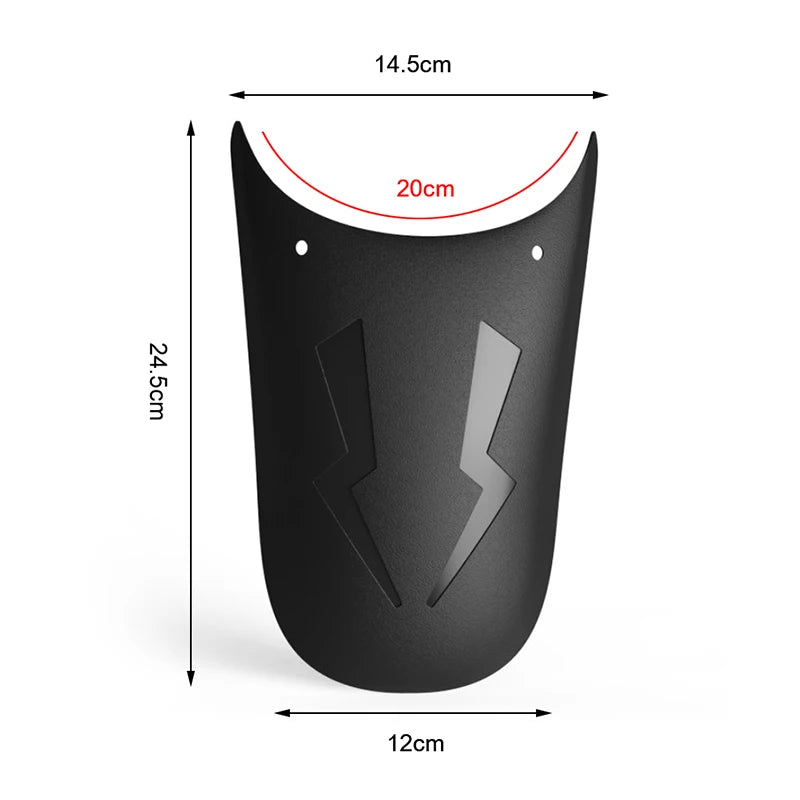 Universal Motorcycle Extended Front Mudguard Splash Guard ABS Motorcycle Mudguard Axl Black