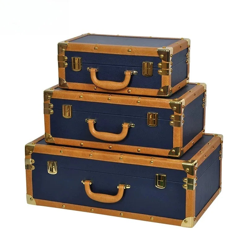Large Vintage Leather Storage Box – Luxury Bedroom Organizer Leather Storage Box Axl