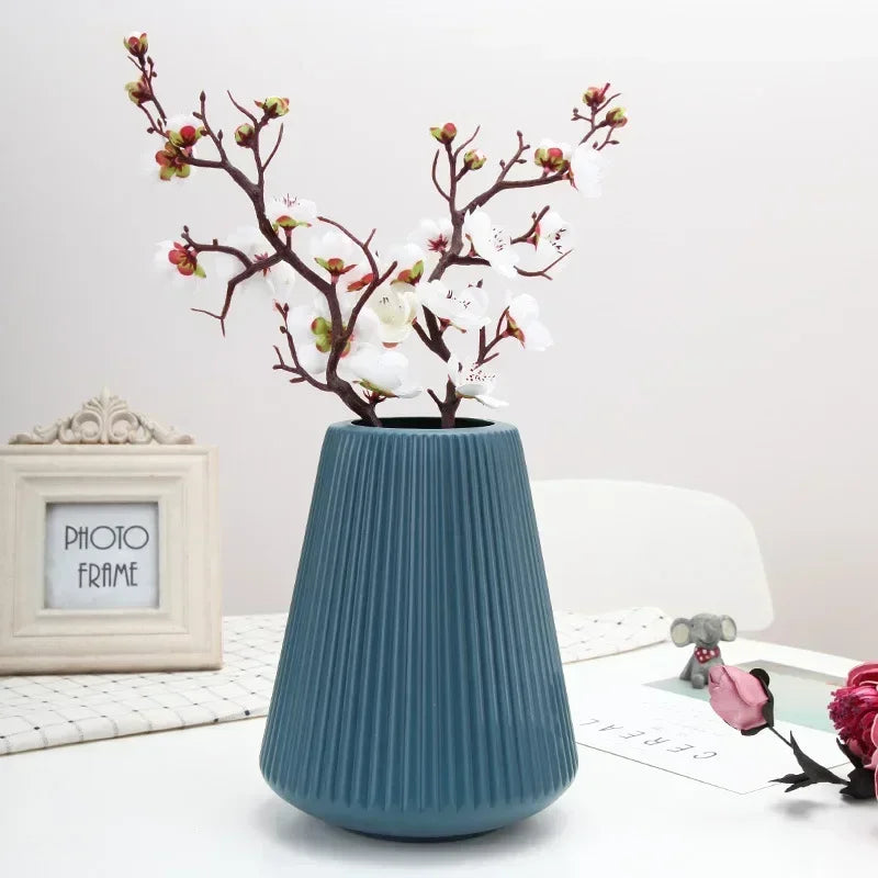 Nordic European Plastic Vase – Hydroponic Flower Pot Decor Decorative Vase Axl