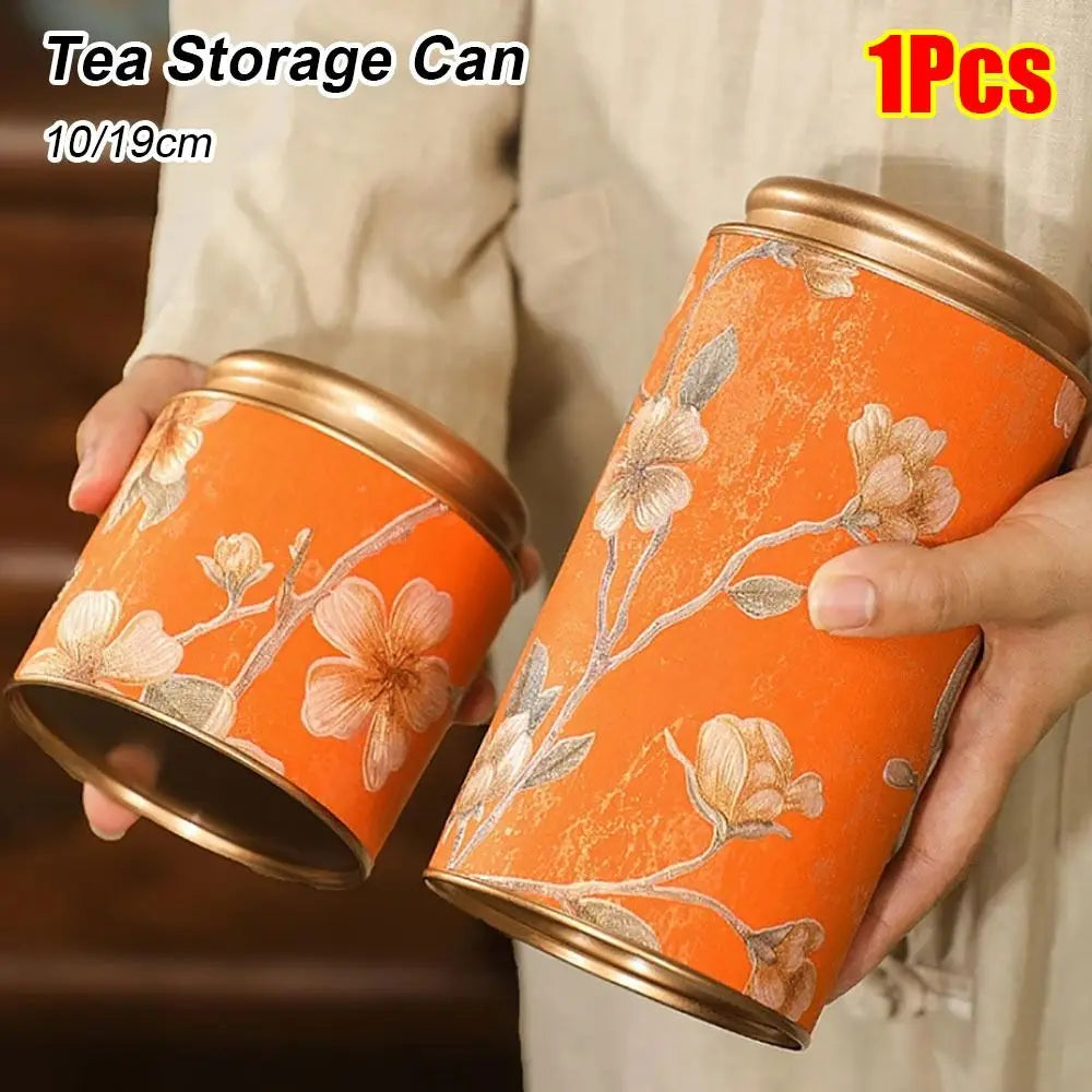 Tinplate Tea Storage Tin Can – Airtight Sealed Jar 10 & 19cm Tea Storage Tin Axl