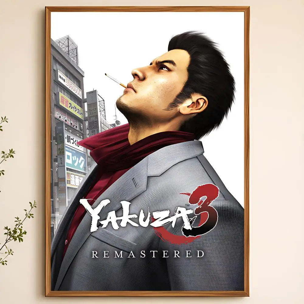 Yakuza Game Poster – Waterproof Self-Adhesive HD Wall Art Wall Art Poster Axl White08 50X70cmNoframe