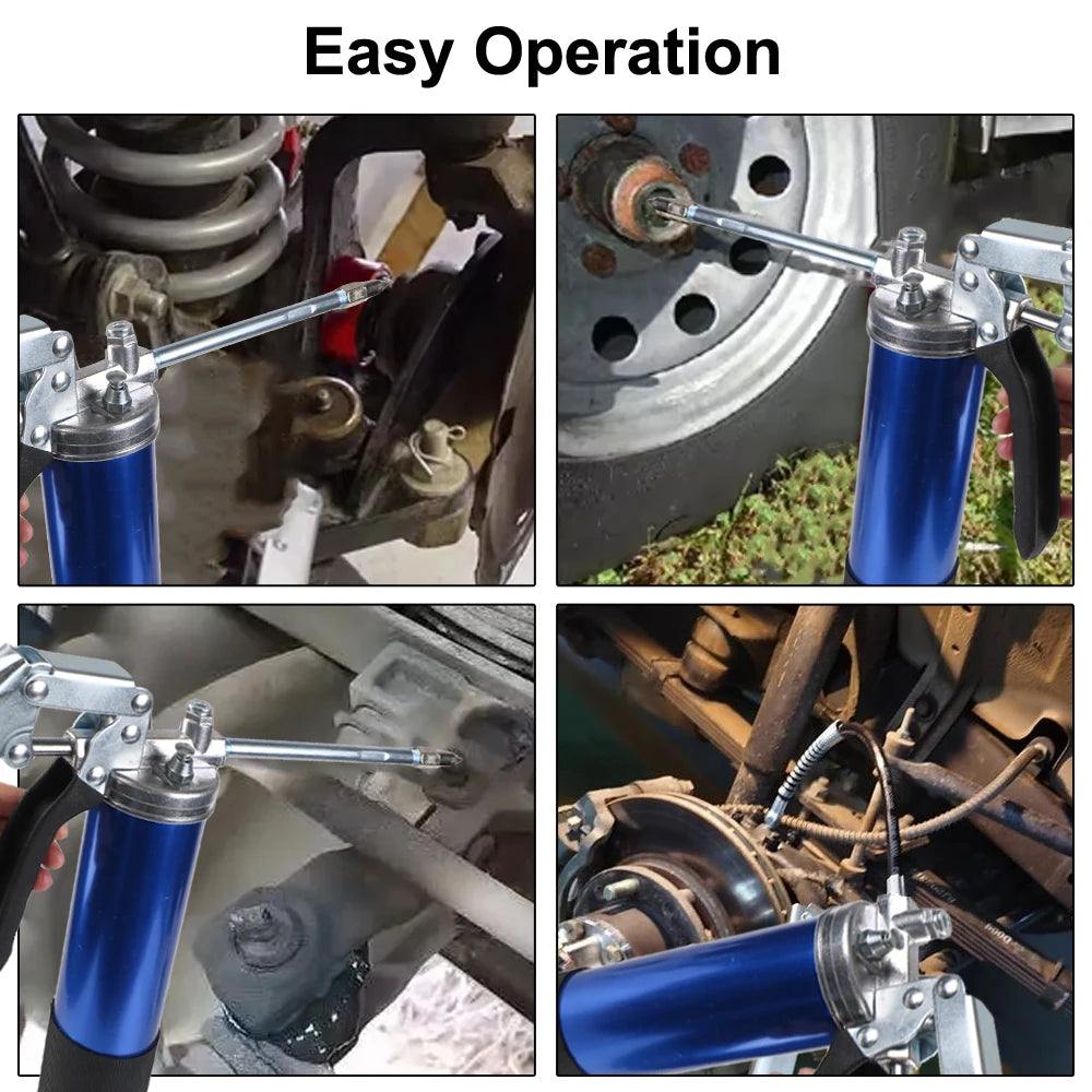 400CC Pistol Grip Grease Gun 6000-7000 PSI with Hose Adapters Pistol Grip Grease Gun Axl