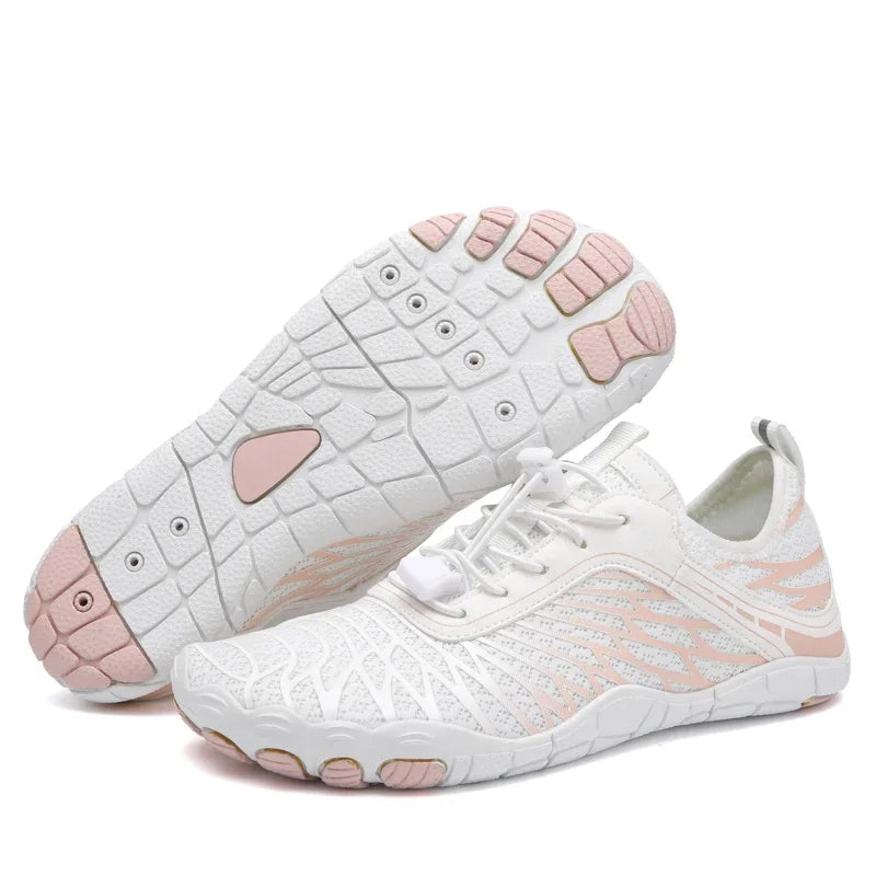 AZGB Unisex Aqua Water Shoes | Quick-Dry Anti-Slip Barefoot Aqua Water Shoes Axl White 44