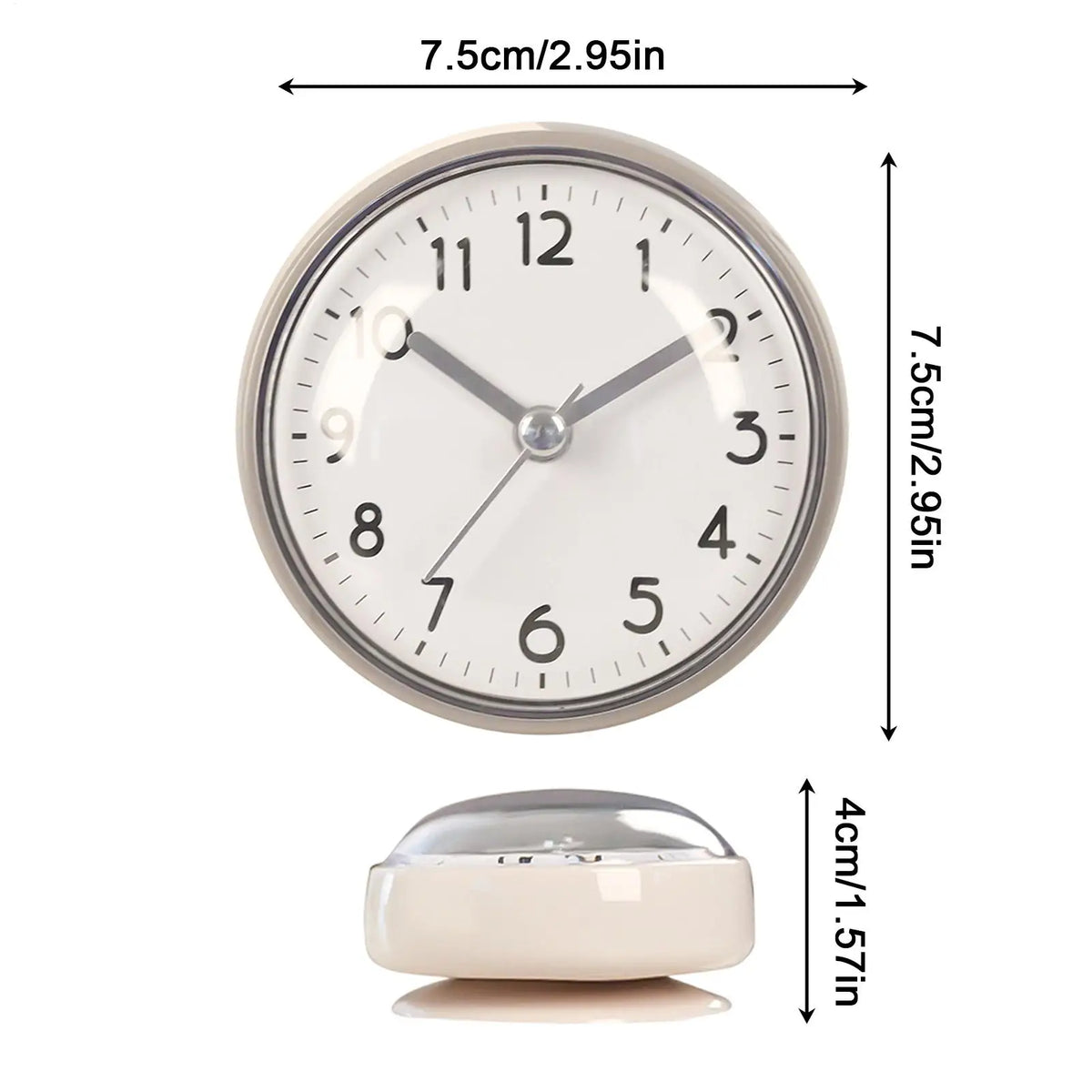 Waterproof Anti-Fog Shower Clock – Suction Mount Digital Waterproof Wall Clock Axl