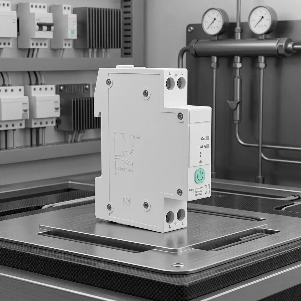 Zigbee 3.0 Smart Rail Switch 32A | Energy Monitor & Automation Smart Rail Switch Axl