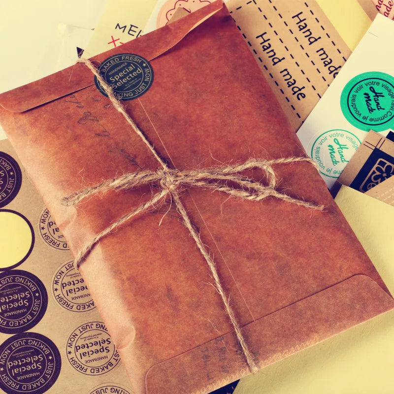 10-Pack Vintage Brown Kraft Envelopes – Retro Letter & Gift Kraft Paper Envelopes Axl