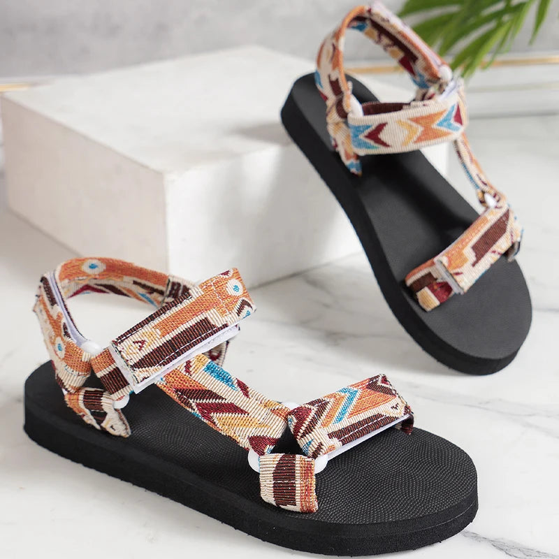 Women's Hemp Rope Flat Beach Sandals | Sizes EU 35–50 Women's Flat Sandals Axl