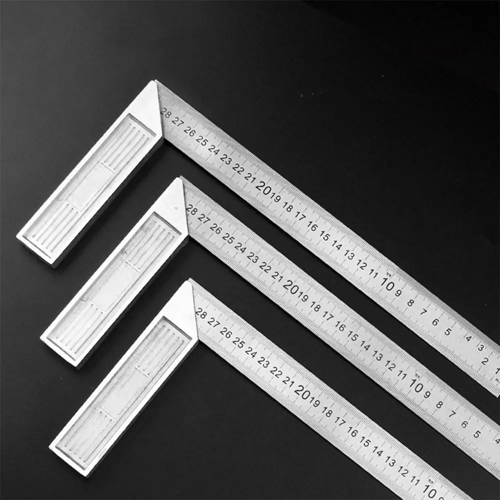 Stainless Steel 90° Angle Square Ruler – Woodworking Gauge 30/50CM Woodworking Square Ruler Axl