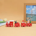 Christmas Wooden Mini Train Ornament Set – 3-Piece Décor Christmas Train Ornament Axl 184R