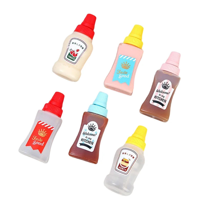 2-Pack Mini Squeeze Sauce Bottles – Portable Condiment Containers Condiment Bottle Set Axl