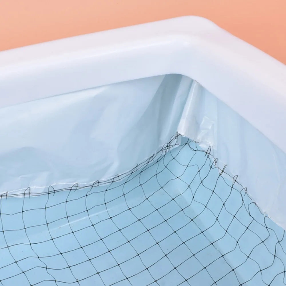 10-Pack Cat Litter Box Liners with Grid Filter – Hands-Free Cat Litter Liner Axl