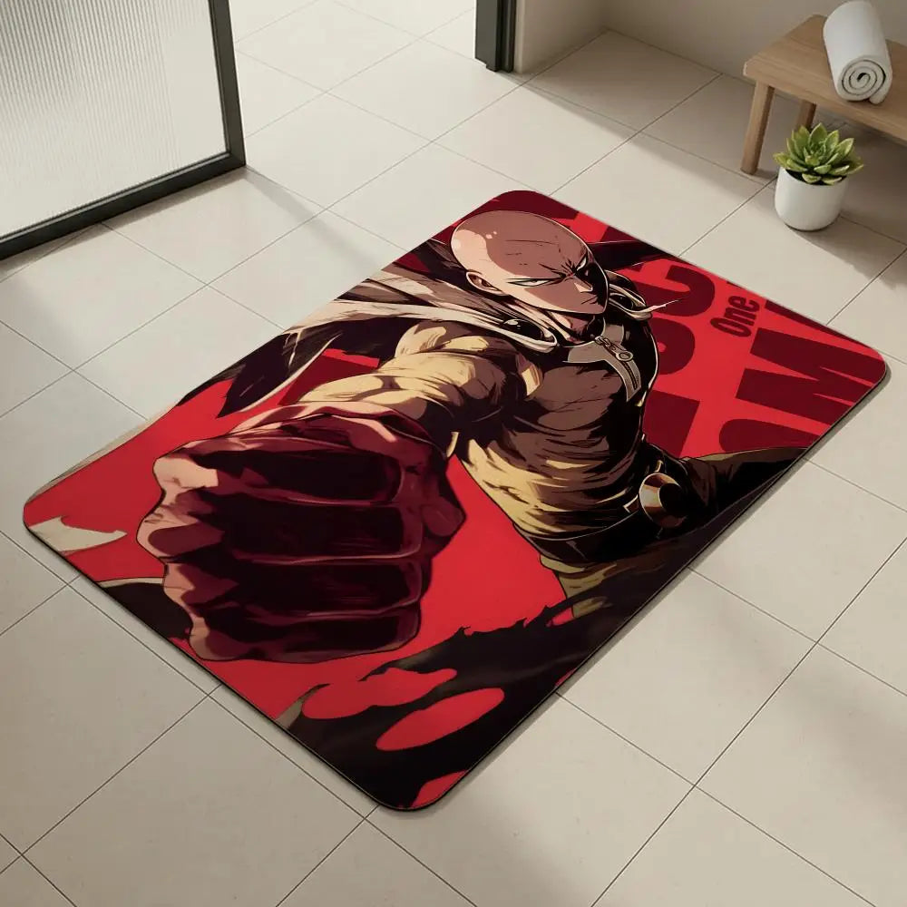 One Punch Man Diatomite Bath Mat – Quick Dry & Non-Slip Diatomite Bath Mat Axl White7 30x45cm