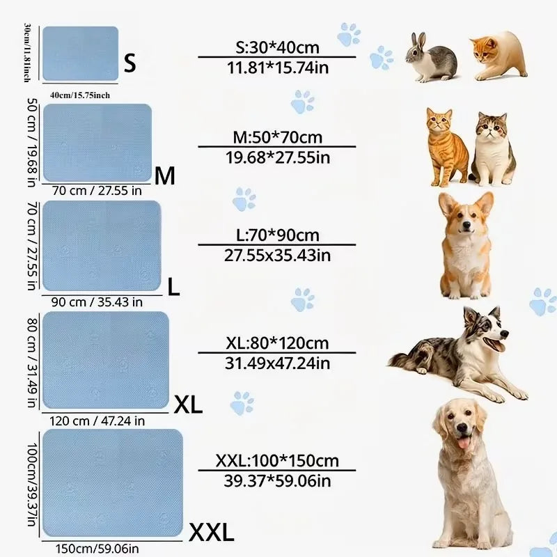 KEMORELA Pet Cooling Mat – Washable Bear Pattern Dog & Cat Pad Pet Cooling Mat Axl