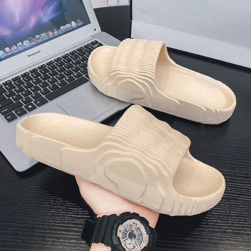 Non-Slip EVA Indoor Slippers – Unisex Summer Flat Sandals Indoor Slippers Axl Beige 39-40