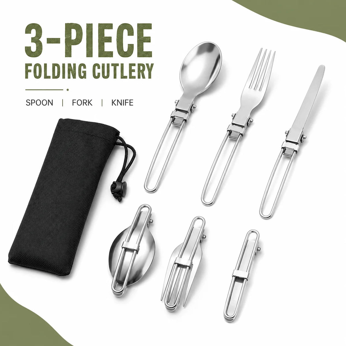 Camping Cookware Set – Aluminum Pot, Pan & Folding Cutlery Kit Camping Cookware Set Axl