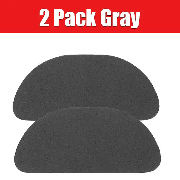 Fridge & Coffee Machine Drip Tray Mats | Absorbent Non-Slip 2/4 Pack Drip Tray Mat Axl 2 Pack Gray 21x9.5 cm