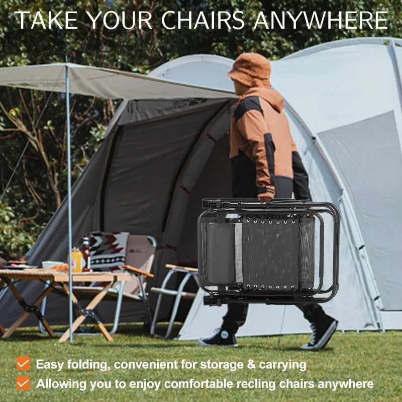 Zero Gravity Recliner Chair – Foldable Outdoor Lounge with Tray Outdoor Lounge Chair Axl