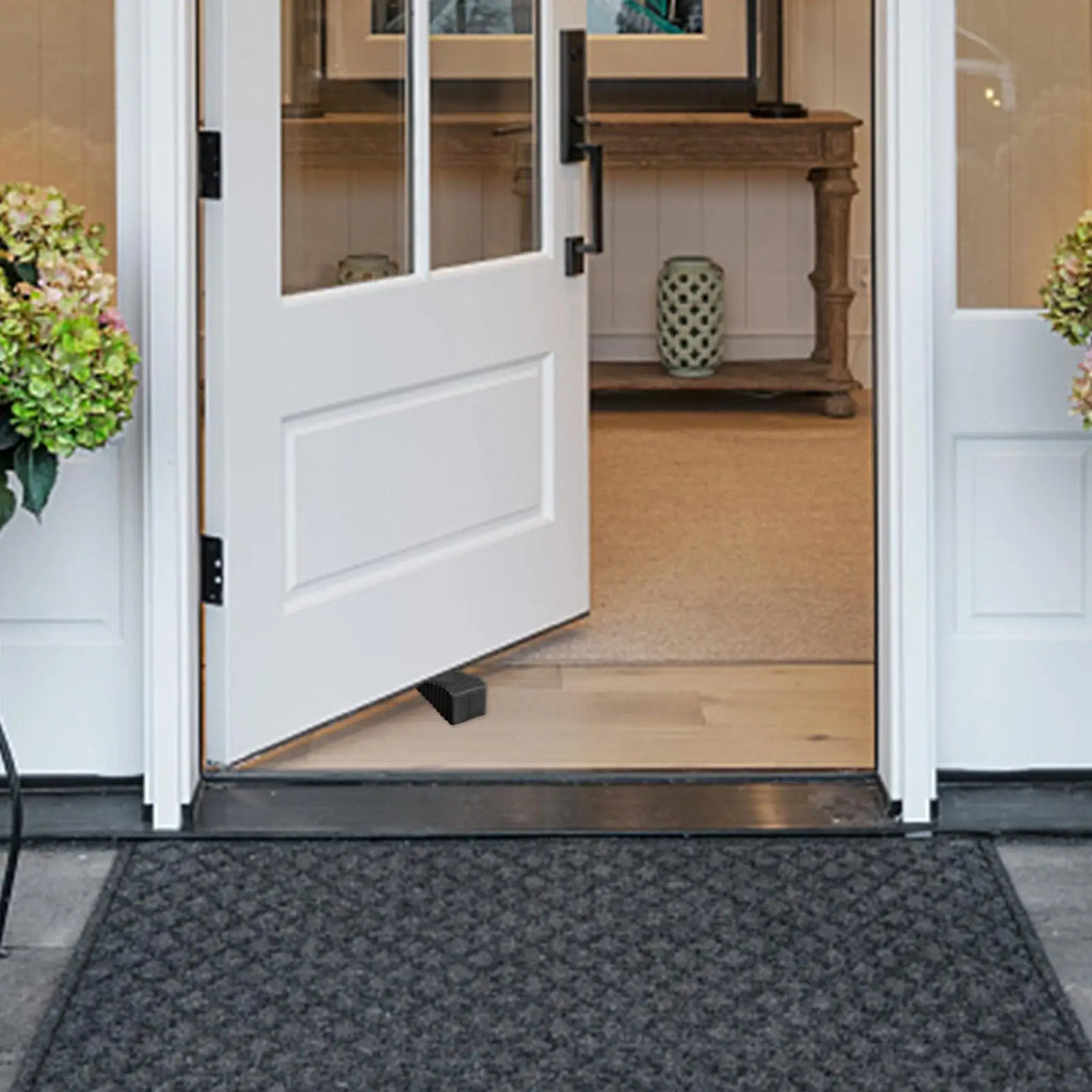 Non-Slip PVC Door Stopper Wedge – Floor Door Stop, Black Door Stopper Wedge Axl