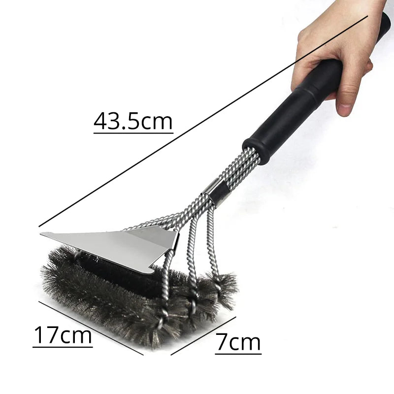 Leeseph Bristle-Free BBQ Grill Brush | Stainless Steel Cleaner BBQ Grill Brush Axl F
