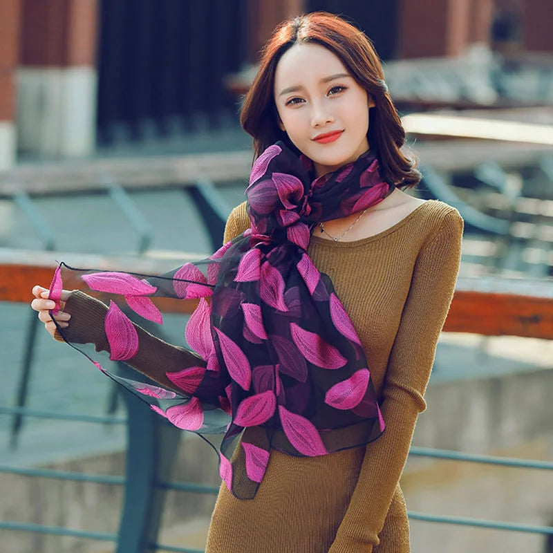 Women's Elegant Long Chiffon Scarf – Shawl, Hijab & Wrap Chiffon Scarf Wrap Axl