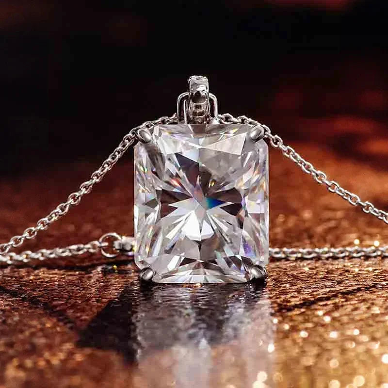 Huitan Square Cubic Zirconia Pendant Necklace | Dainty CZ Pendant Necklace Axl