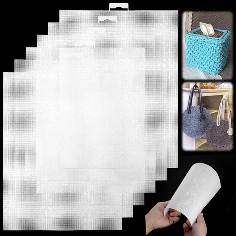 14-Count Plastic Mesh Canvas Sheets for Cross Stitch & DIY Craft Plastic Canvas Sheets Axl