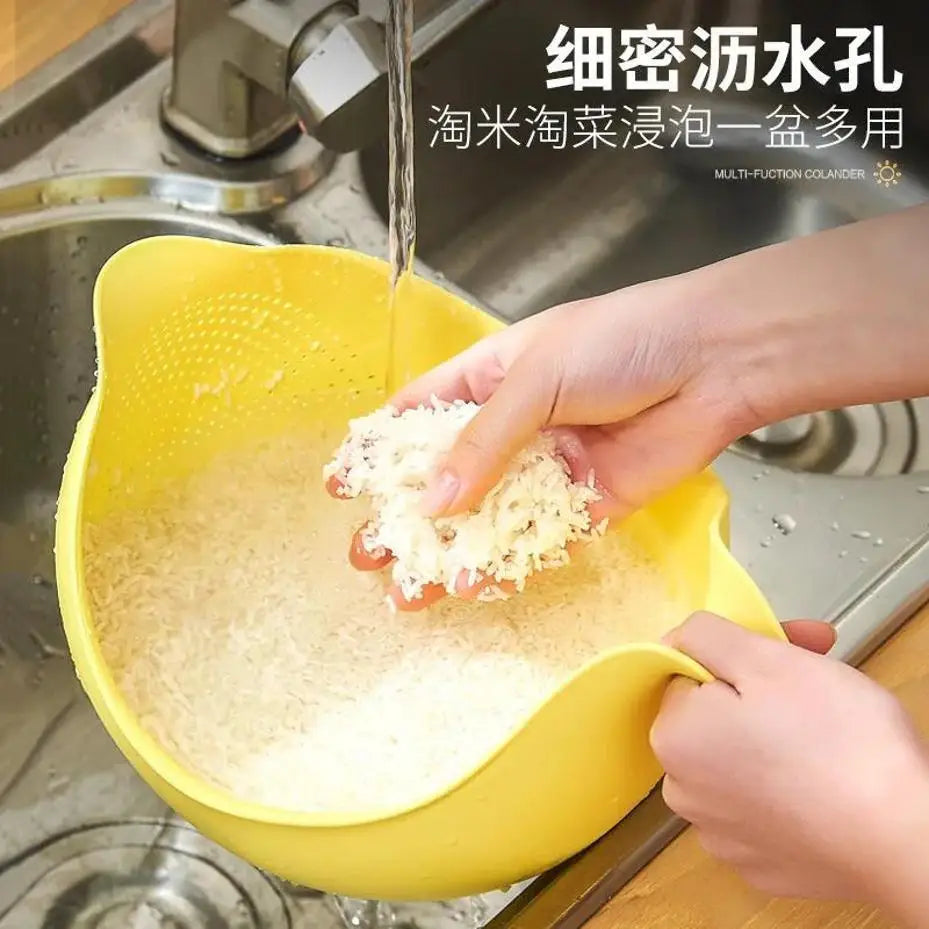 Kitchen Drain Basket – Rice Washing & Vegetable Strainer Kitchen Strainer Basket Axl