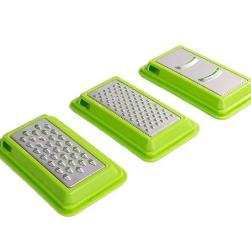 3-in-1 Manual Vegetable Chopper Grater & Slicer with Container Vegetable Grater Slicer Axl