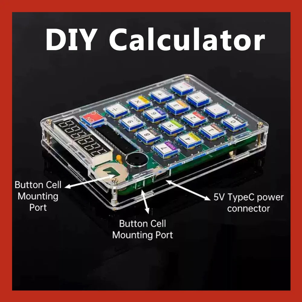 DIY Calculator Kit – LED Display Soldering Practice Project Electronics Soldering Kit Axl