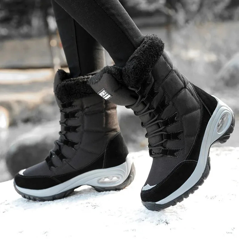 Women's Waterproof Platform Snow Boots – Warm Fur Ankle Boot Women's Snow Boots Axl