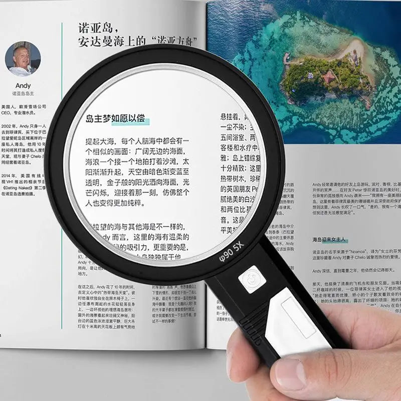 Illuminated Magnifying Glass 5X 10X 15X – 6 LED & UV Lights Illuminated Magnifier Axl