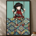 Gorjuss Self-Stick Wall Poster – HD Waterproof Home Decor Wall Art Poster Axl White14 30X40cmNoframe
