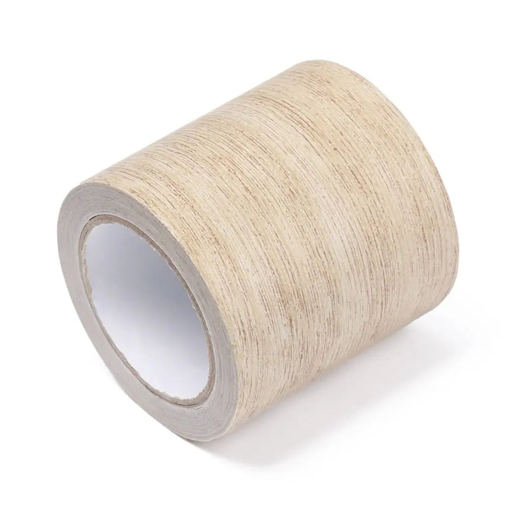 Wood Grain Furniture Repair Tape – Waterproof Skirting Sticker Furniture Repair Tape Axl Light Grey Wood 8cm x 4.57m