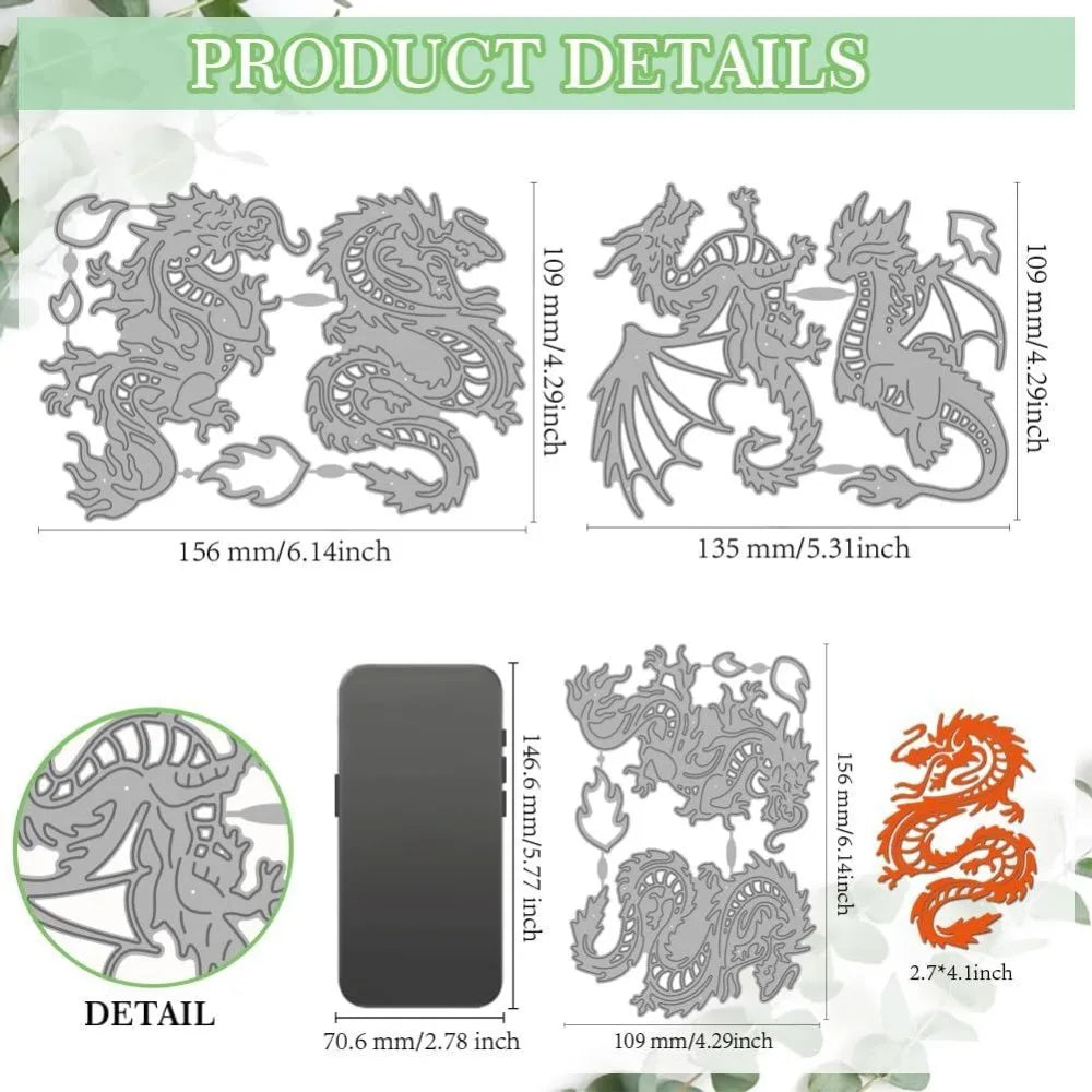 Dragon Metal Cutting Dies – Eastern & Western Dragon Die Cuts Metal Cutting Dies Axl