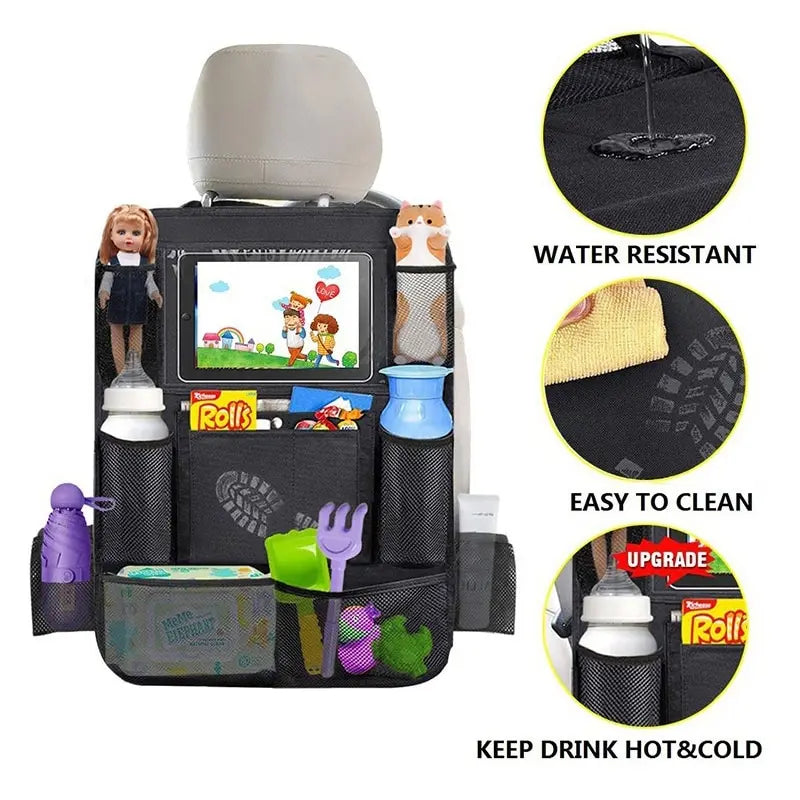 Car Back Seat Organizer with Tablet Holder & Pockets Car Seat Organizer Axl