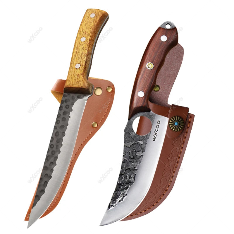 Professional Boning Knife – Stainless Steel Butcher Slicing Knife Boning Knife Axl 2pcs AB