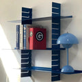 Nordic 3-Tier Floating Wall Shelf – Metal Display Storage Rack Floating Wall Shelf Axl Blue