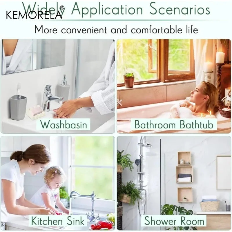 KEMORELA 2-Pack Silicone Self-Draining Soap Dish Tray Set Soap Dish Tray Axl