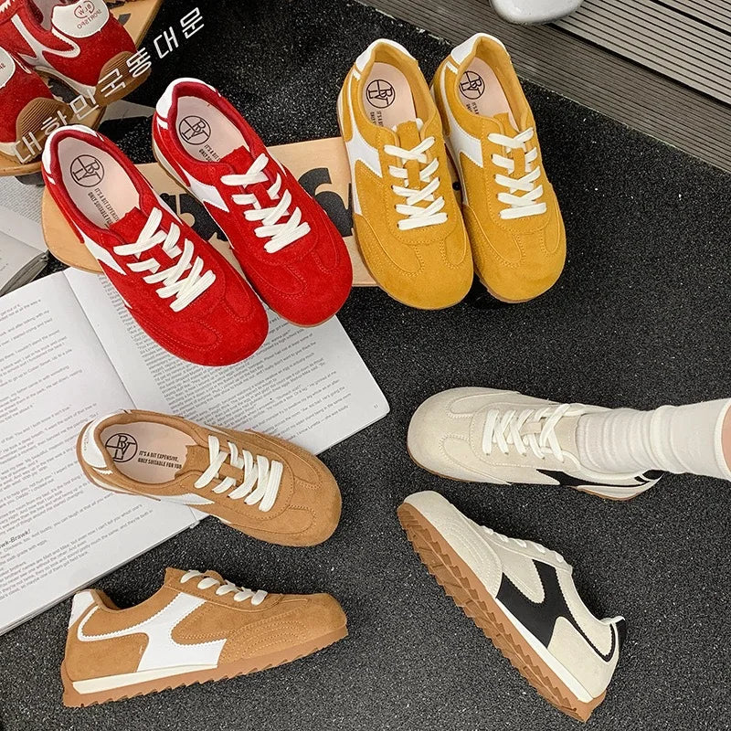 Women's Color Block Slip-On Sneakers – Thick Sole Casual Shoes Women's Casual Sneakers Axl
