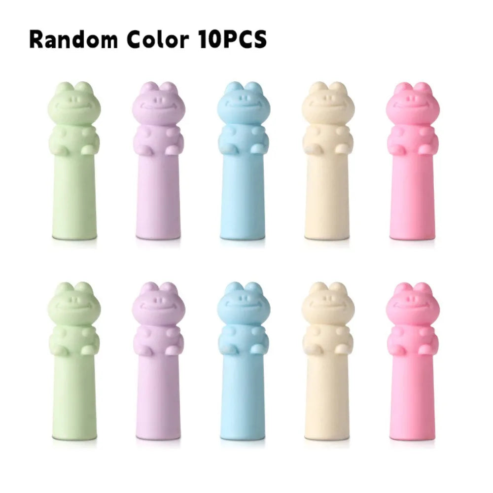 10-Pack Cartoon Pencil Cap Erasers & Extenders – Kids Gift Pencil Cap Erasers Axl Random Color-10PCS C