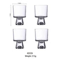 KEMORELA 8.1oz Mini Long Stem Glass Cup – Wine & Desserts Glass Stemware Cup Axl 4PCS 240ml