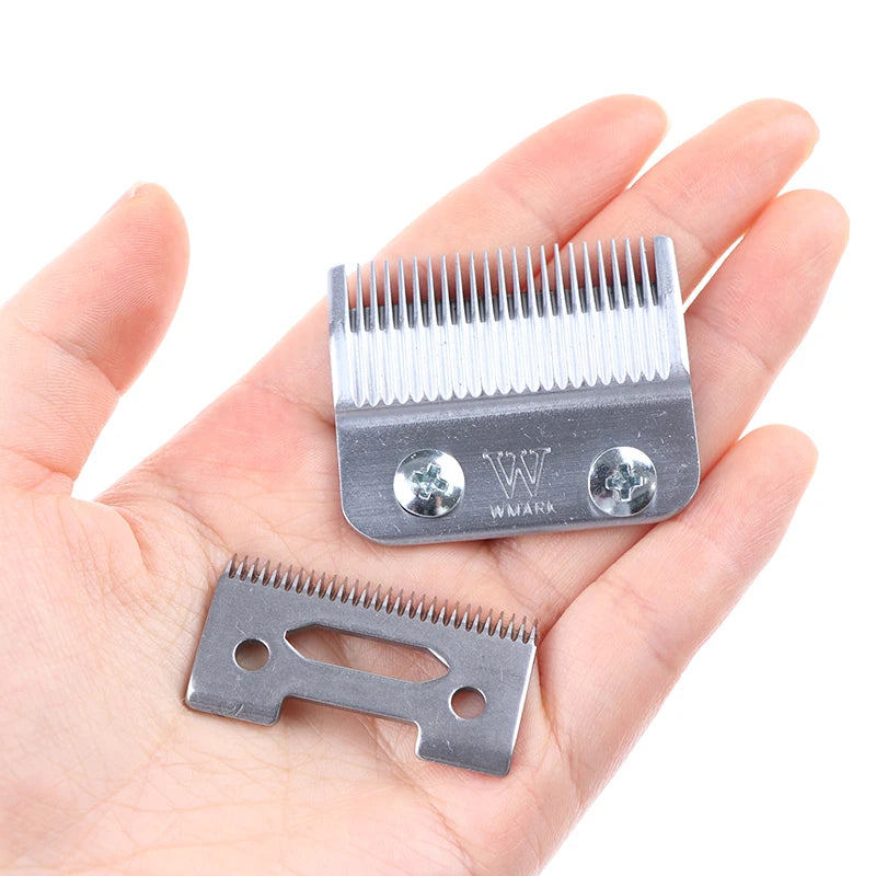 Hair Clipper Replacement Blades – Movable & Static Steel Set Clipper Blade Set Axl onesize