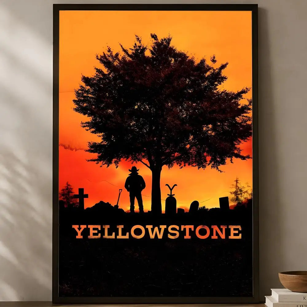 Yellowstone TV Series Wall Art Poster – Self-Stick Waterproof Wall Art Poster Axl White06 15X20cmNoframe