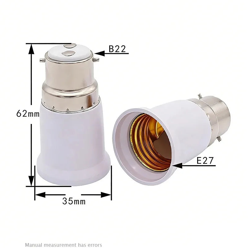 E27 to B22 Light Bulb Adapter 6-Pack | Screw to Bayonet Converter Light Bulb Adapter Axl